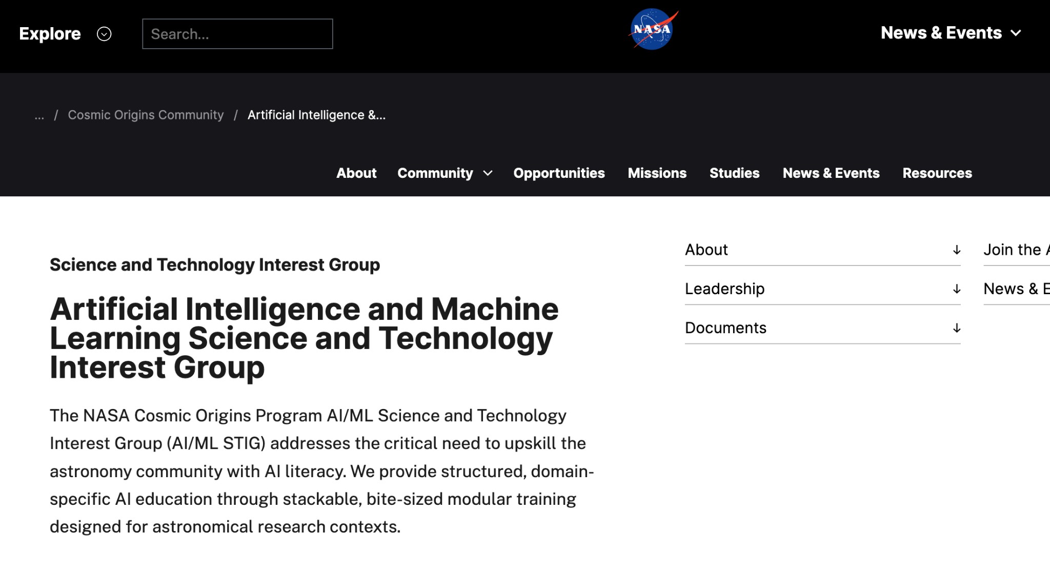 NASA AI/ML STIG