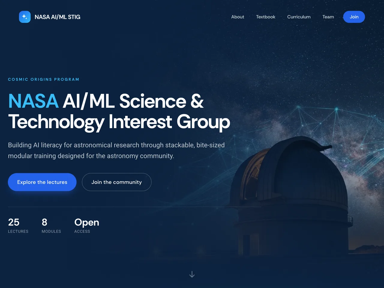 NASA AI/ML STIG website preview